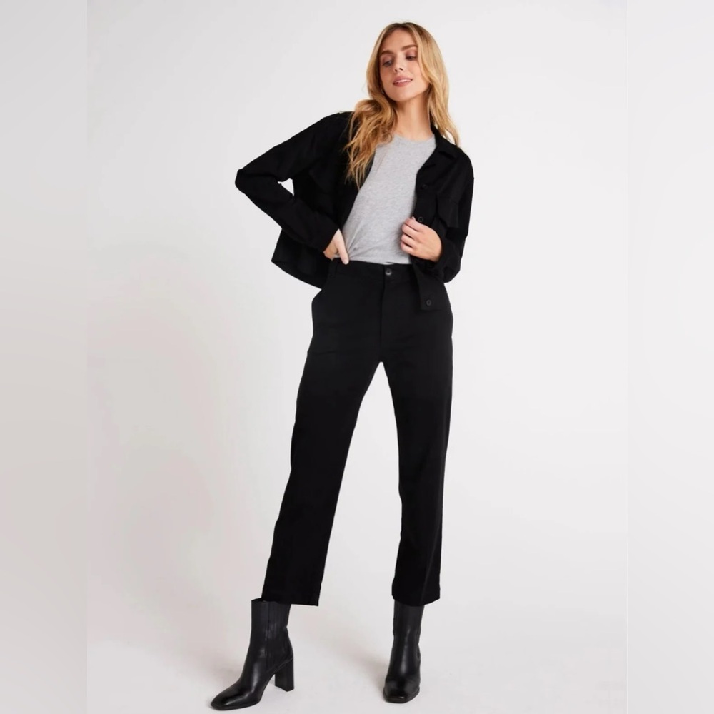 Bella Dahl Jess Crease Line Trouser Black NWT